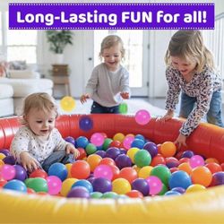 200 Pcs Pit Balls for Toddlers with Storage Bag-7 Bright Colors, Crush Proof, Great Play Toys