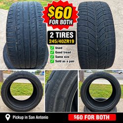 Pair of 245/40ZR19 Tires