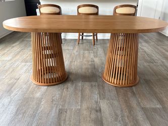 Oval Dinning Table for 6 Warn Honey🤎