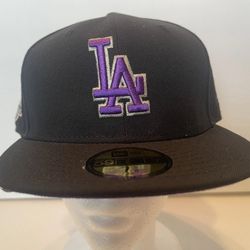 New Era 59Fifty Cap Los Angeles Dodgers 60th Black/Purple 1958 Brown Fitted Hat