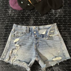Universal Thread Light Blue Distressed Jean Shorts