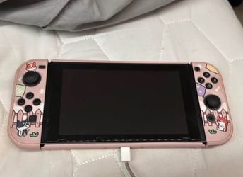 Nintendo Switch Animal Crossing Edition With Pink Shiba Case