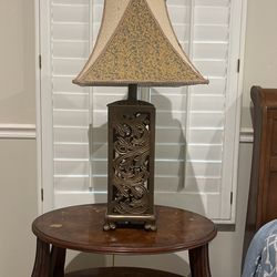 Two Matching Lamps With Shades