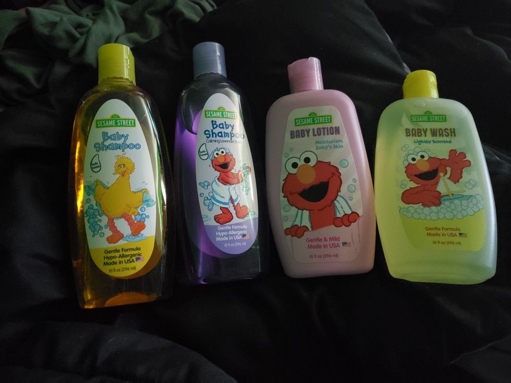 Baby wipes, bottles and baby toiletries