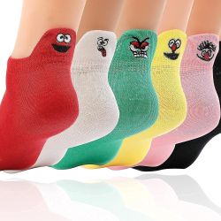 2 pack (6pc) mixed emojis Cartal Low cut Ankle funny Novelty socks US Women 6-9