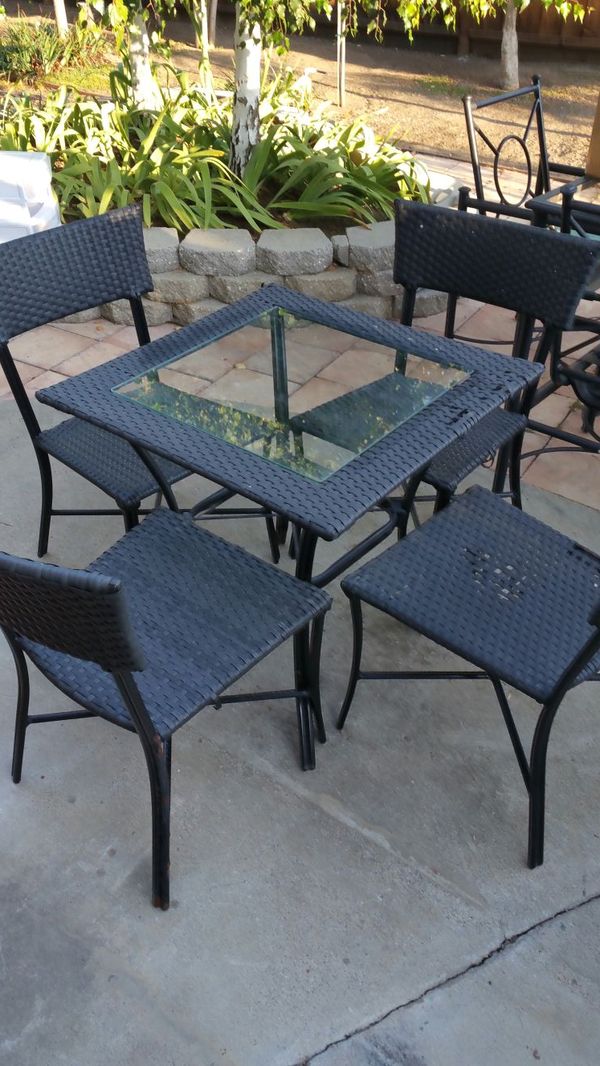 Home Patio Set S By Pacific Bay 4 Iron Weave Chairs Tempered Home Patio Set S By Pacific Bay 4 Iron Weave Chairs Tempered Glass Table 3 Border Cars Trucks In San Jose Ca Offerup
