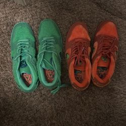 Nike Sb Dunk Los Grateful Dead Orange & Nike Sb Dunk Los Grateful Dead Green Beers