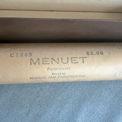 Antique Piano Scroll. The Masters Fingers On Your Piano. (Menuet) C1263 Tempo 85