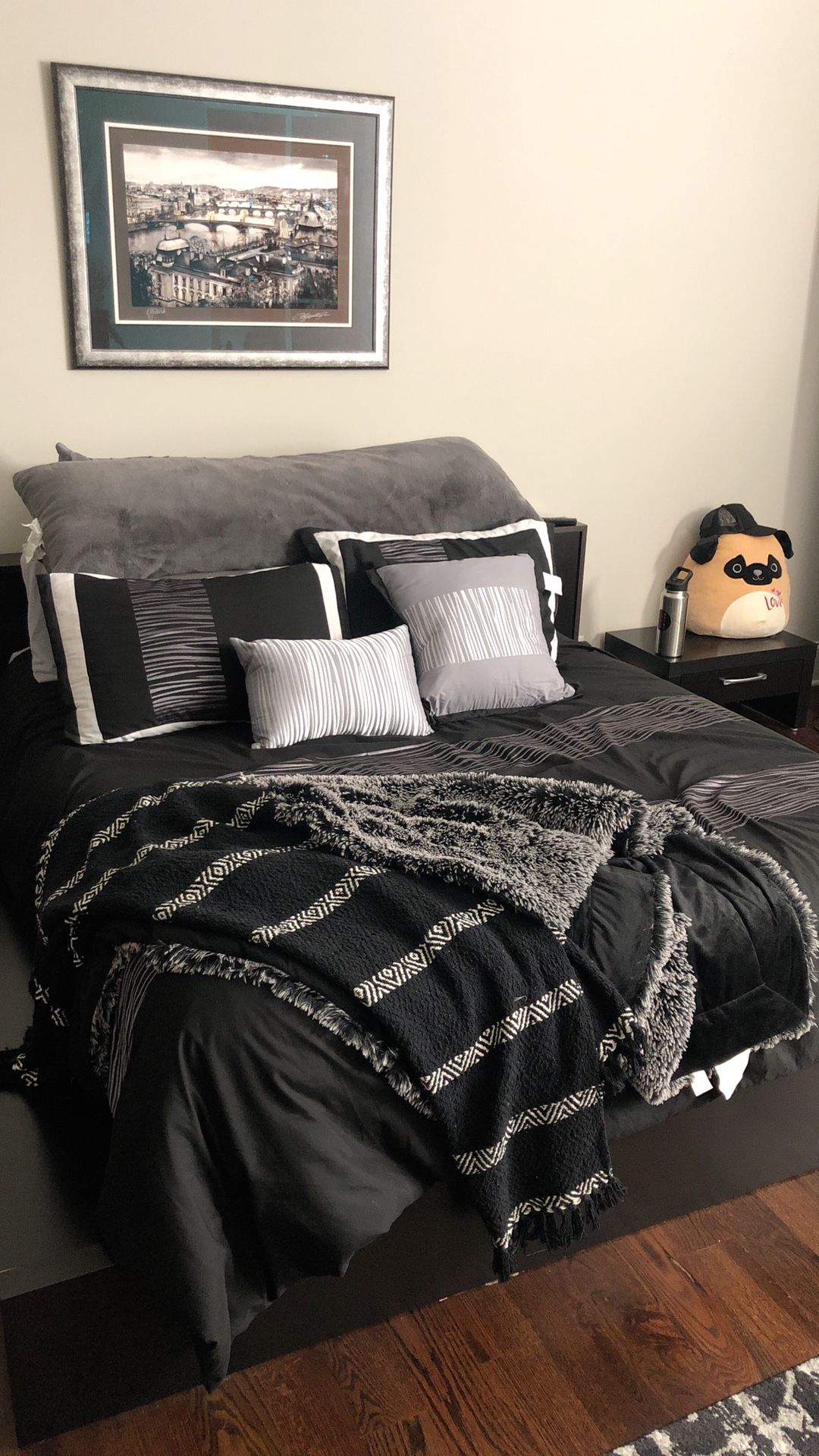 Queen ScanDesign low-profile bedroom set