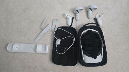 Meta Quest 2 VR Headset Complete Kit + Charging Dock + Carry Case – Trade for PS5