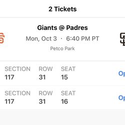 Padres Vs Giants Tickets