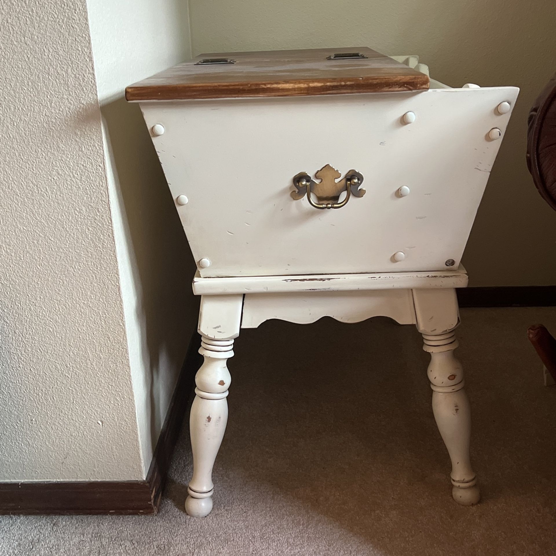 Refurbished, antique side table