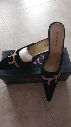 Black suede slip-on shoes