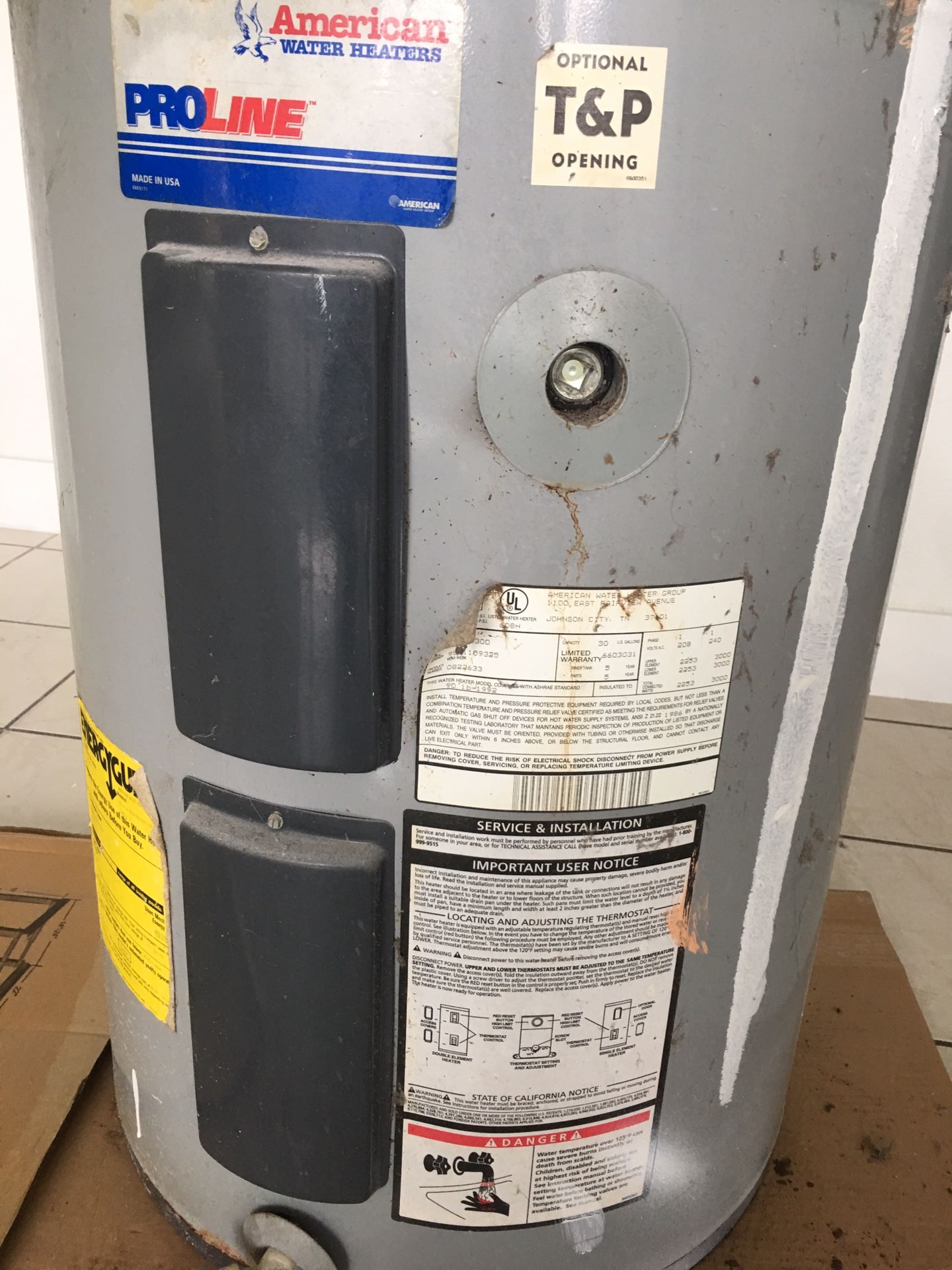 American Water Heaters PROLINE