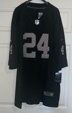 CHARLES WOODSON Oakland Raiders #24 Black Home Jersey Adult Men’s XXXL Stitched New with Tags “Raider Nation”