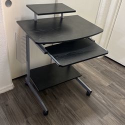Desk/Compact Computer Cart With Storage Espresso