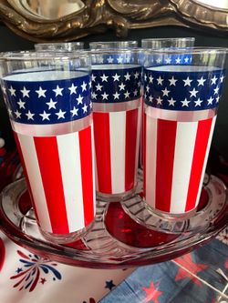 Vintage patriotic drinking glasses