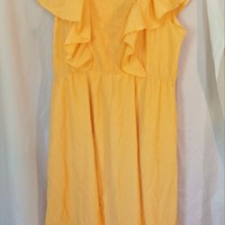 Scoop Womens Flutter Sleeve Midi Dress SZ 2X