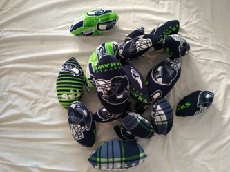 Super Cute Seahawks stuffed footballs small $5 large $10