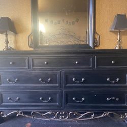 dresser solid wood with iron 