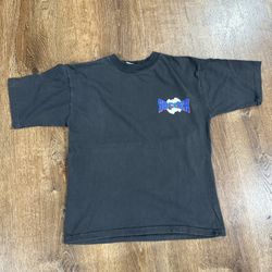 black and white soccer tee soccer single stitch size youth Large