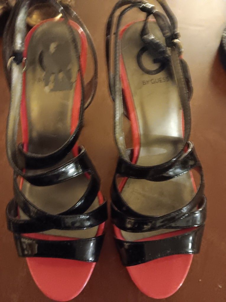 Pink N Black Guess Heels