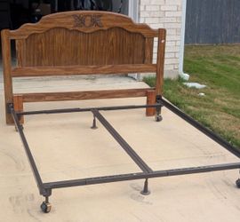 Queen headboard and bedframe