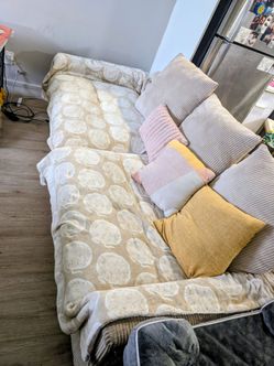 Textured Beige Sofa