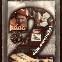 Dale Earnhardt Sr's portrait on 2001 North Carolina State Quarter, Colorized, New in case with card!
