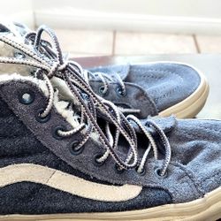 High Top VANS, GRAY SUEDE, FLEECE, ONE OF A KIND