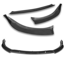 For 2014-2016 Toyota Corolla Base LE Painted Black Front Bumper Body Spoiler Lip -(2-PU-570-PBK