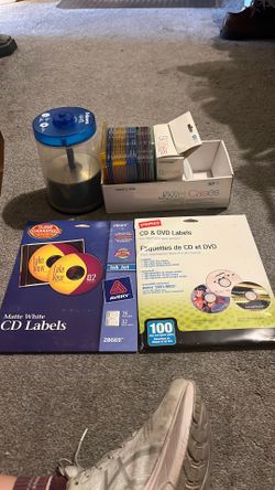 Blank CD’s, cd labels, cd cases, cd sleeves, cd label applicator