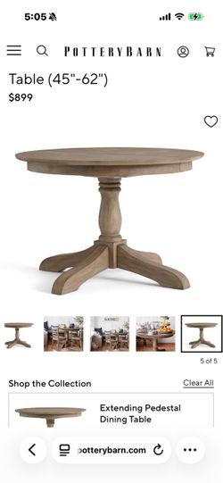 Pottery Barn Owen’s Adjustable dining table