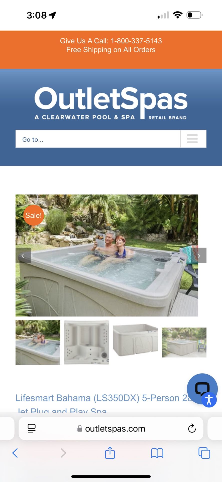 Gently Used Lifesmart Bahama DLX (LS350DX) 5-Person Hot Tub – Plug & Play, Excellent Condition