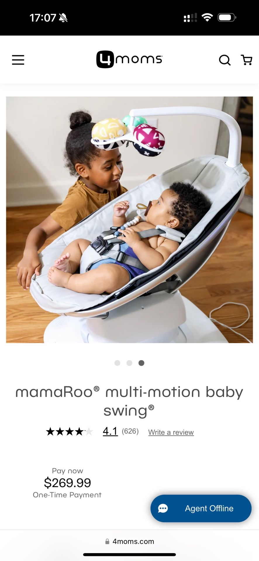 Baby Swing, 4moms MamaRoo Multi-Motion Baby Swing