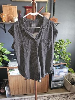 Black Button Down Top