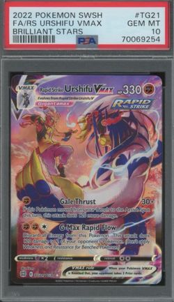 PSA 10 Rapid Strike Urshifu VMAX TG21 Brilliant Stars