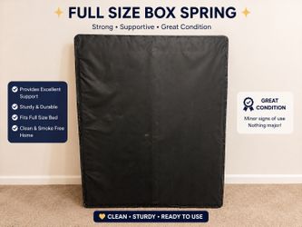 Full Size Box Spring - Clean & Sturdy