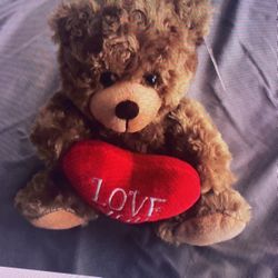 Medium Brown Teddy Bear Holden Love You, Heart