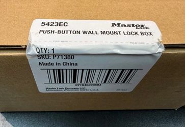 Master Lock 5423EC Push-Button Wall Mount Lock Box, 5 Key, Black