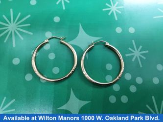 Hoop Earrings - Yellow Gold 10k (.417) 1.8 grams