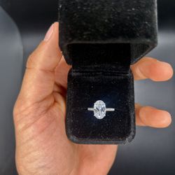 5CT Oval Cut Simulated Diamond Ring | SIZE 6💍✨💖