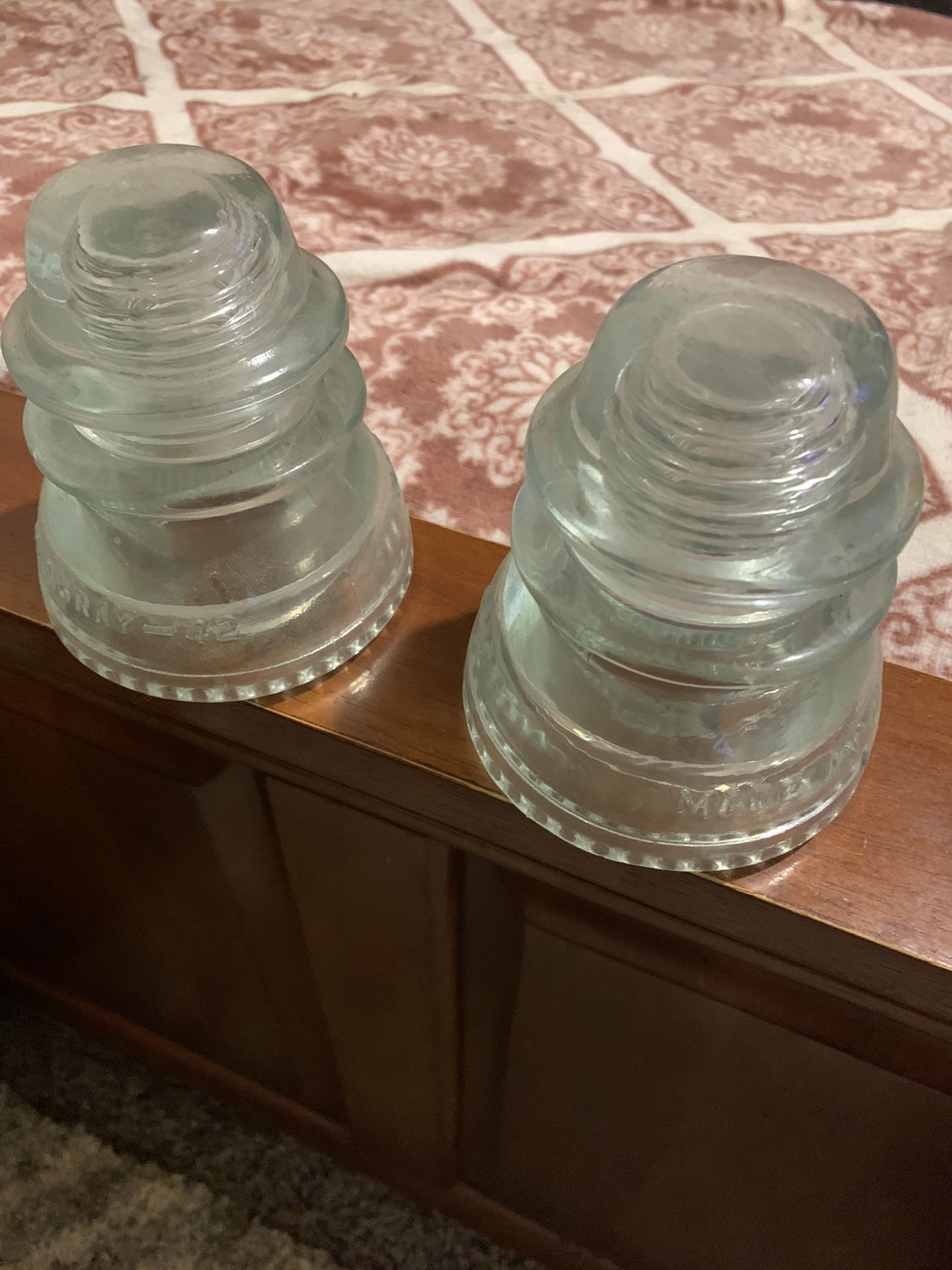 Antique Glass Insulators (x2)