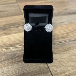 Moissanite Center Gold 14K Diamond Earrings