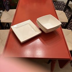 White Square Candy/ Snack Dish Set