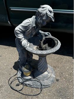 AFD Boy Drinking at Water Fountain