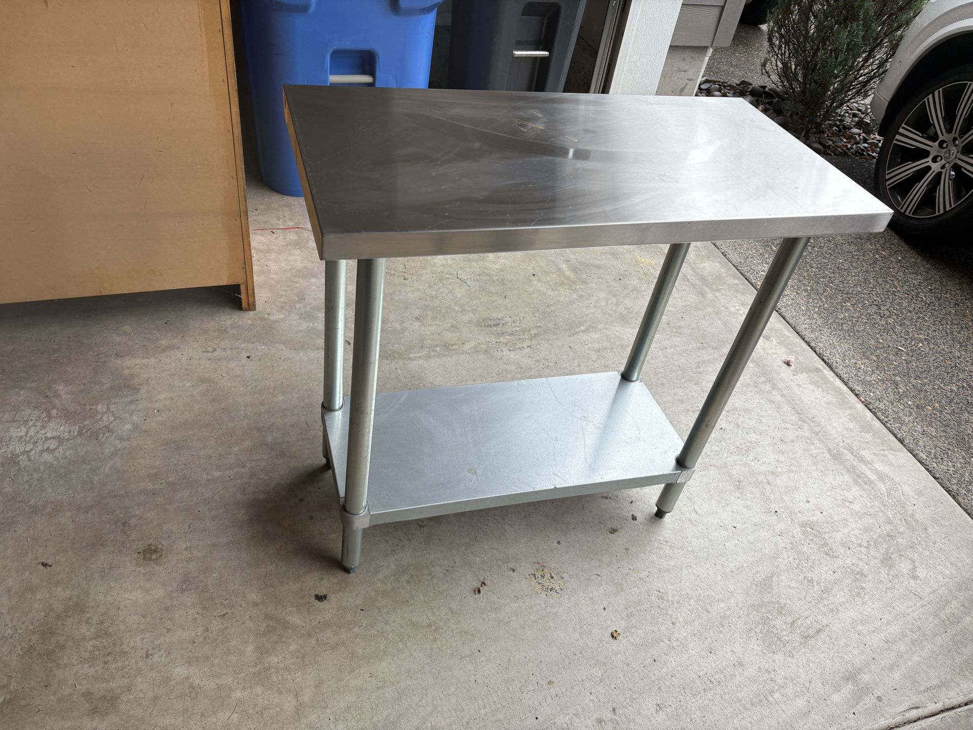 Stainless Steel Prep Side Table
