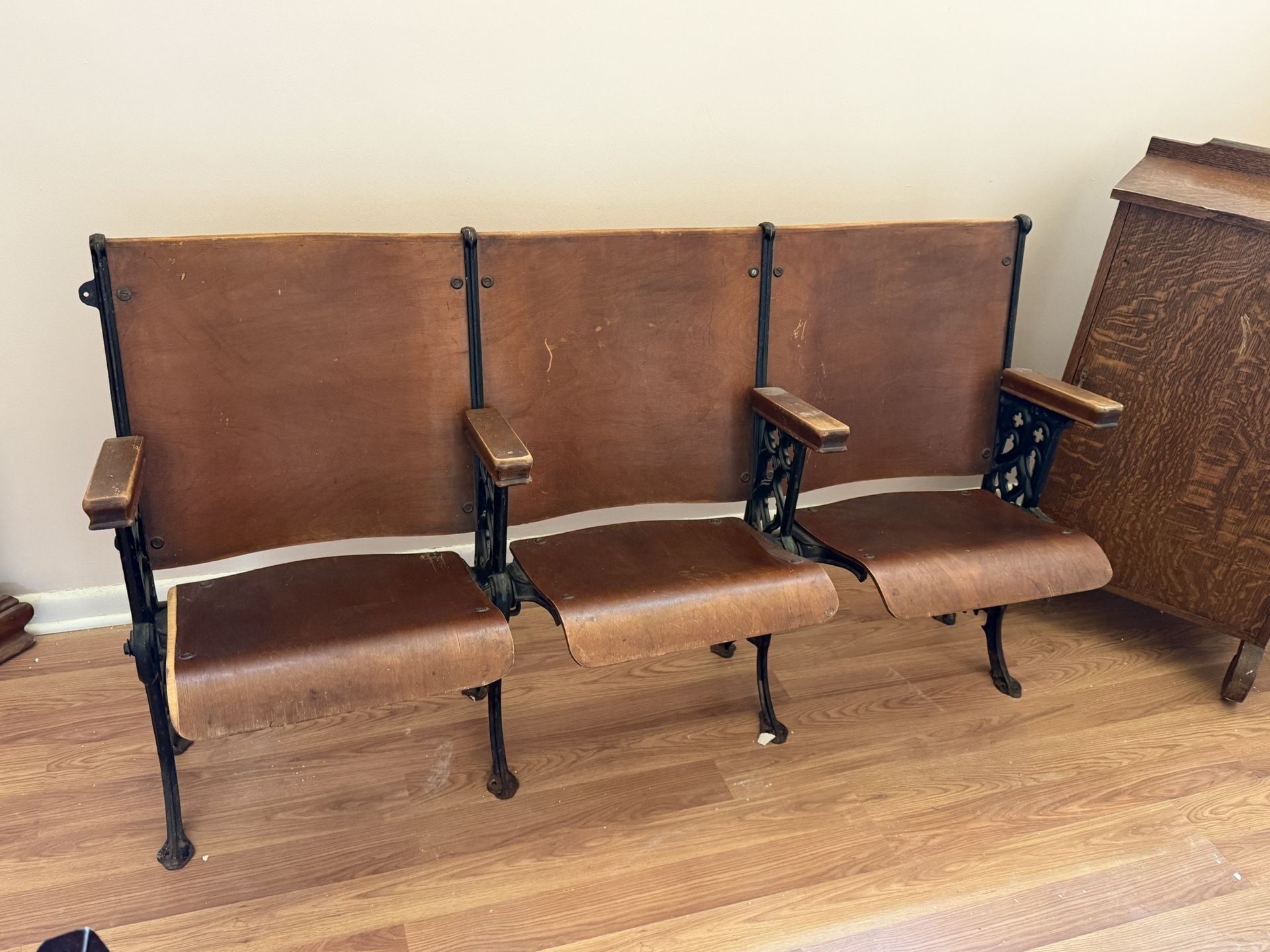 Vintage Theater Theatre Seats Chairs