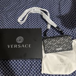 Brand New Versace Unisex La Greca Cross Body Bag