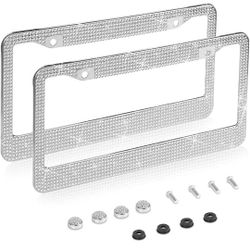 2piece License Diamond Bling Frames New